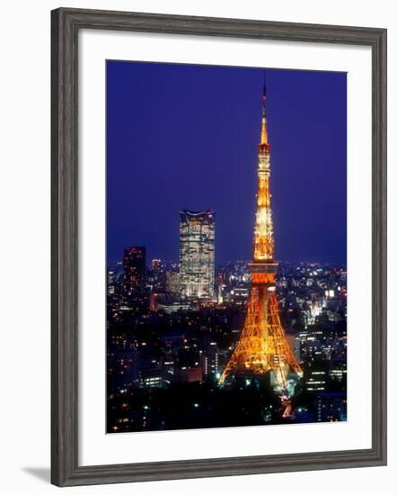 Night View of Tokyo Tower-null-Framed Photographic Print