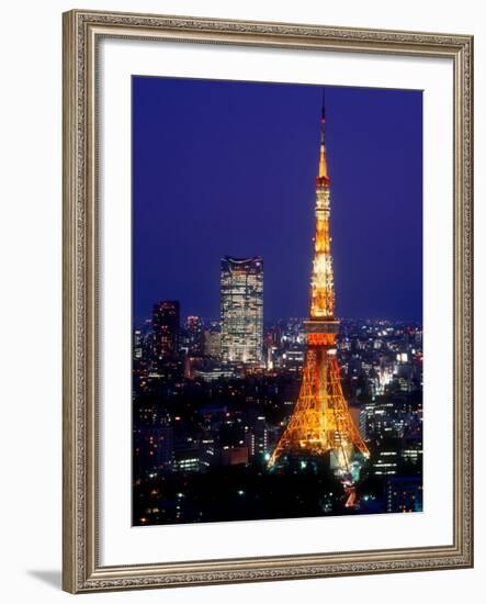 Night View of Tokyo Tower-null-Framed Photographic Print