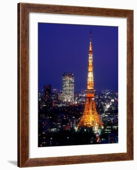 Night View of Tokyo Tower-null-Framed Photographic Print