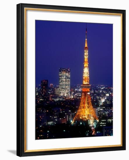 Night View of Tokyo Tower-null-Framed Photographic Print