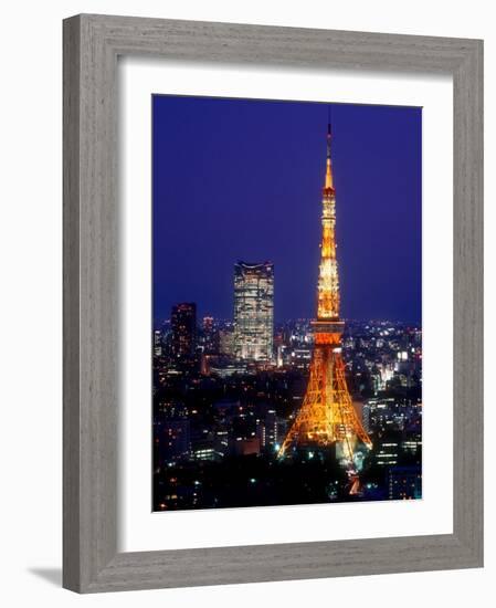 Night View of Tokyo Tower-null-Framed Photographic Print