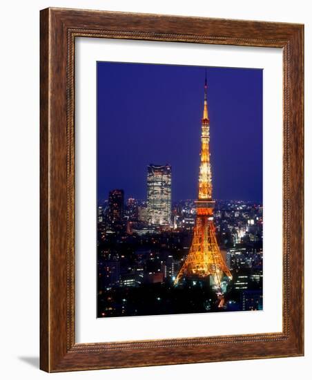 Night View of Tokyo Tower-null-Framed Photographic Print