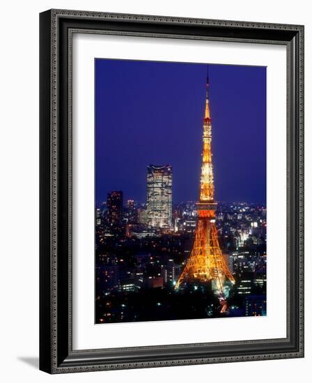 Night View of Tokyo Tower-null-Framed Photographic Print