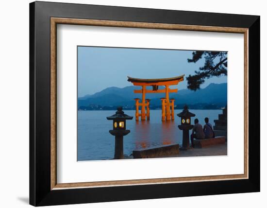 Night view of Torii Gate of Itsukushima Shrine, Miyajima, Japan-Keren Su-Framed Photographic Print