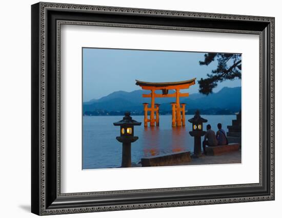 Night view of Torii Gate of Itsukushima Shrine, Miyajima, Japan-Keren Su-Framed Photographic Print