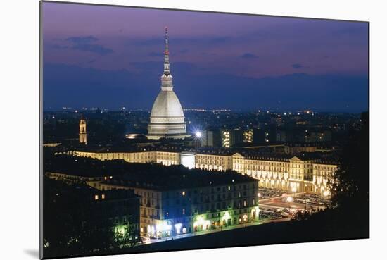 Night View of Turin-null-Mounted Photographic Print