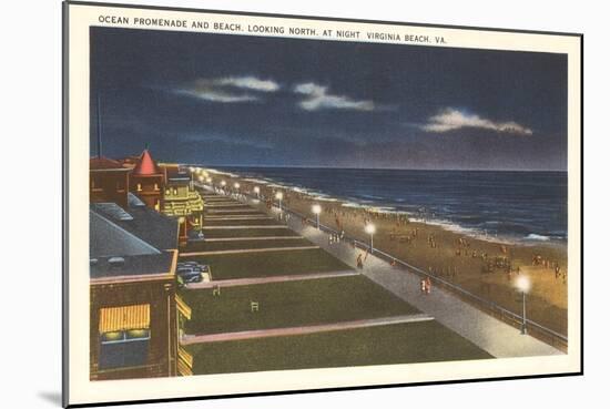 Night, Virginia Beach, Virginia-null-Mounted Art Print