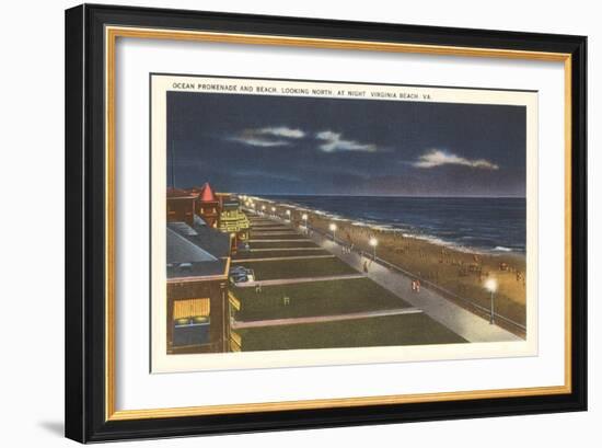 Night, Virginia Beach, Virginia-null-Framed Art Print