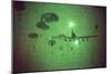 Night Vision Image of Paratroopers Jumping from C-141 Starlifter, Sept. 12 1989-null-Mounted Photo