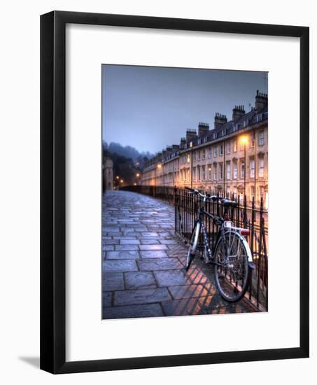 Night Winter Street Scene in Bath, Somerset, England-Tim Kahane-Framed Photographic Print