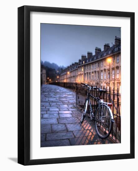 Night Winter Street Scene in Bath, Somerset, England-Tim Kahane-Framed Photographic Print