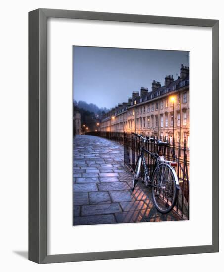 Night Winter Street Scene in Bath, Somerset, England-Tim Kahane-Framed Photographic Print