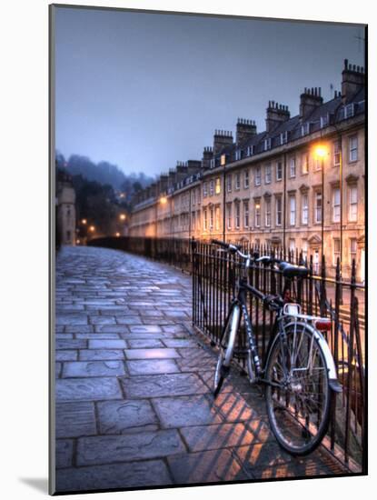 Night Winter Street Scene in Bath, Somerset, England-Tim Kahane-Mounted Photographic Print