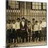 Night Work! Group of Boys Working in Massey Hosiery Mills, Columbus, Georgia, c.1913-Lewis Wickes Hine-Mounted Photo