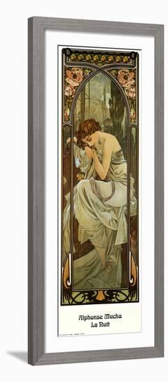 Night-Alphonse Mucha-Framed Art Print