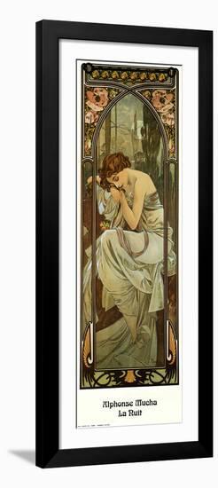 Night-Alphonse Mucha-Framed Art Print