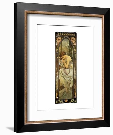 Night-Alphonse Mucha-Framed Premium Giclee Print