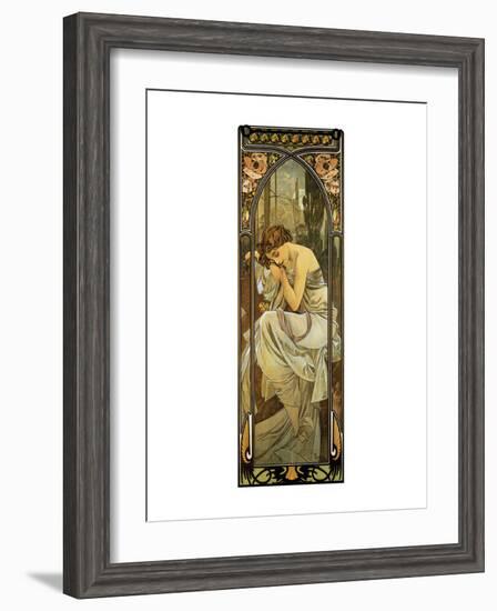 Night-Alphonse Mucha-Framed Premium Giclee Print