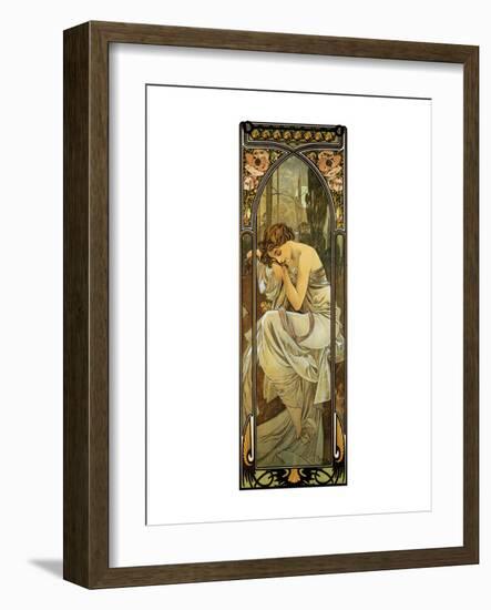 Night-Alphonse Mucha-Framed Premium Giclee Print