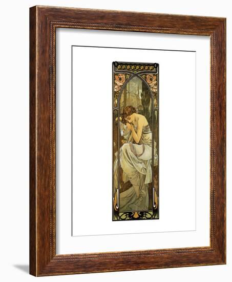 Night-Alphonse Mucha-Framed Premium Giclee Print