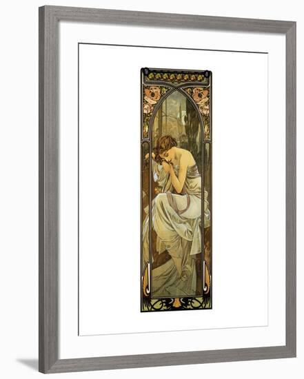 Night-Alphonse Mucha-Framed Premium Giclee Print