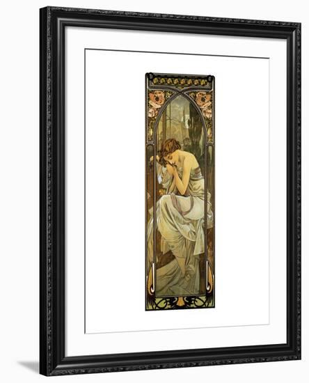 Night-Alphonse Mucha-Framed Premium Giclee Print