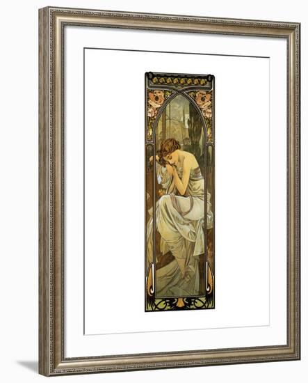 Night-Alphonse Mucha-Framed Premium Giclee Print