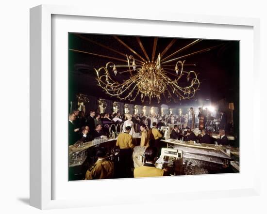 Nightclub Called Nero's Nook Inside the Cabana Hotel, Palo Alto, California, 1963-Yale Joel-Framed Photographic Print