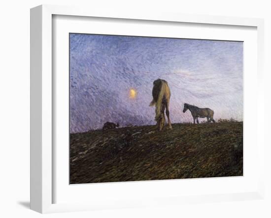 Nightfall, 1904, by Nils Kreuger, 1858–1930, Swedish painting,-Nils Kreuger-Framed Art Print