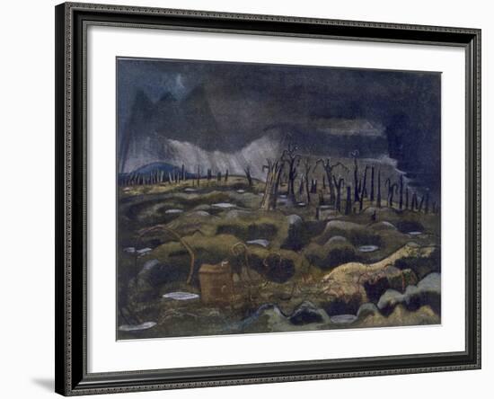 Nightfall, British Artists at the Front, Continuation of the Western Front, Part Three, Nash, 1918-Paul Nash-Framed Giclee Print