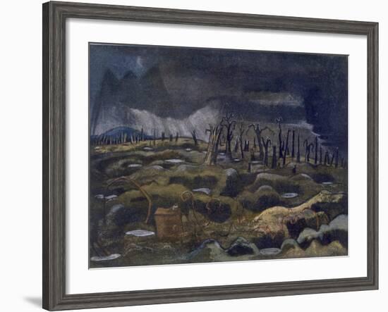 Nightfall, British Artists at the Front, Continuation of the Western Front, Part Three, Nash, 1918-Paul Nash-Framed Giclee Print