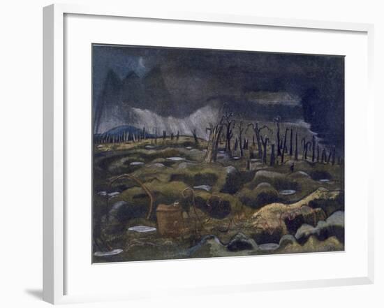 Nightfall, British Artists at the Front, Continuation of the Western Front, Part Three, Nash, 1918-Paul Nash-Framed Giclee Print