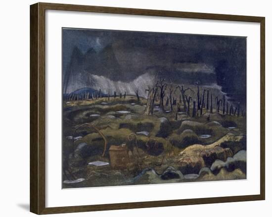 Nightfall, British Artists at the Front, Continuation of the Western Front, Part Three, Nash, 1918-Paul Nash-Framed Giclee Print