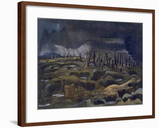 Nightfall, British Artists at the Front, Continuation of the Western Front, Part Three, Nash, 1918-Paul Nash-Framed Giclee Print