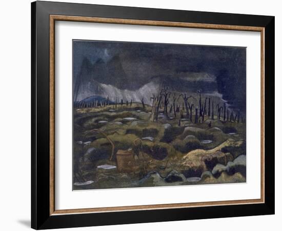 Nightfall, British Artists at the Front, Continuation of the Western Front, Part Three, Nash, 1918-Paul Nash-Framed Giclee Print