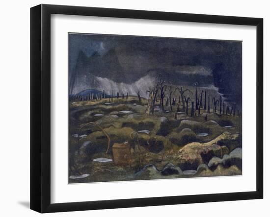 Nightfall, British Artists at the Front, Continuation of the Western Front, Part Three, Nash, 1918-Paul Nash-Framed Giclee Print