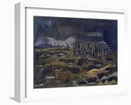 Nightfall, British Artists at the Front, Continuation of the Western Front, Part Three, Nash, 1918-Paul Nash-Framed Giclee Print