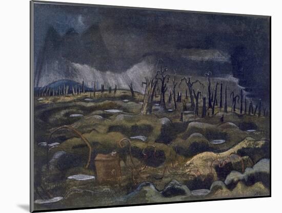 Nightfall, British Artists at the Front, Continuation of the Western Front, Part Three, Nash, 1918-Paul Nash-Mounted Giclee Print