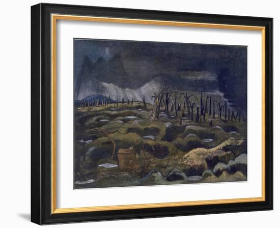 Nightfall, British Artists at the Front, Continuation of the Western Front, Part Three, Nash, 1918-Paul Nash-Framed Giclee Print