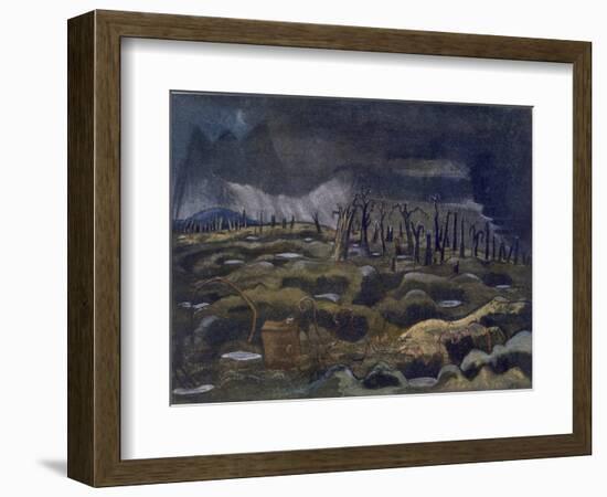 Nightfall, British Artists at the Front, Continuation of the Western Front, Part Three, Nash, 1918-Paul Nash-Framed Giclee Print