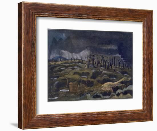 Nightfall, British Artists at the Front, Continuation of the Western Front, Part Three, Nash, 1918-Paul Nash-Framed Giclee Print