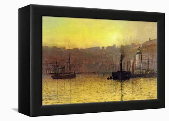Nightfall in Scarborough Harbour, 1884-John Atkinson Grimshaw-Framed Premier Image Canvas