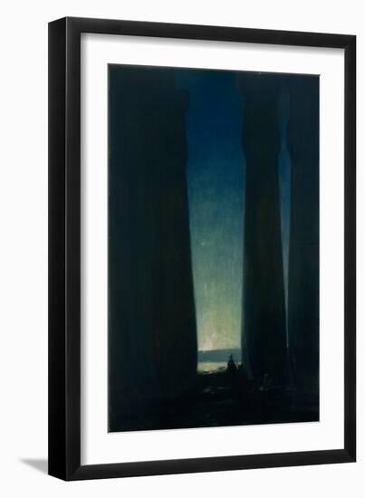 Nightfall, Luxor, C.1910 (Oil on Canvas)-David Young Cameron-Framed Giclee Print