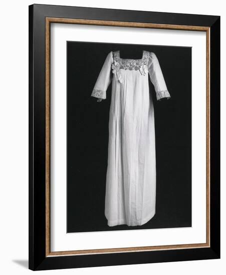 Nightgown Ornamented with Lace, 1900-1910-null-Framed Giclee Print