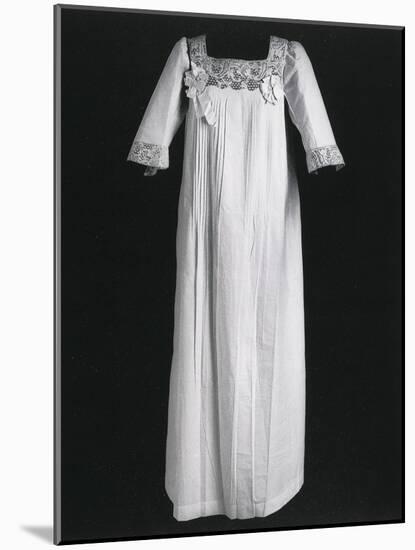 Nightgown Ornamented with Lace, 1900-1910-null-Mounted Giclee Print