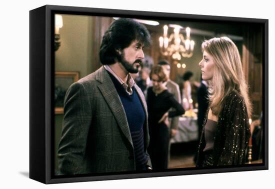 NIGHTHAWKS, 1981 directed by BRUCE MALMUTH Sylvester Stallone and Lindsay Wagner (photo)-null-Framed Stretched Canvas