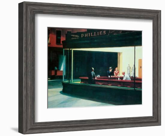 Nighthawks, c.1942-Edward Hopper-Framed Art Print