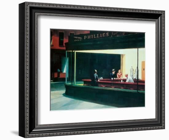 Nighthawks, c.1942-Edward Hopper-Framed Art Print