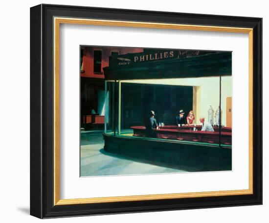 Nighthawks, c.1942-Edward Hopper-Framed Art Print