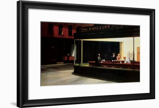 Nighthawks, c.1942-Edward Hopper-Framed Art Print